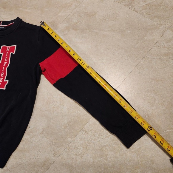 Tommy Hilfiger Mens M Medium H Spell Out Logo Embroidered Crewneck Sweater Knit - Picture 7 of 10